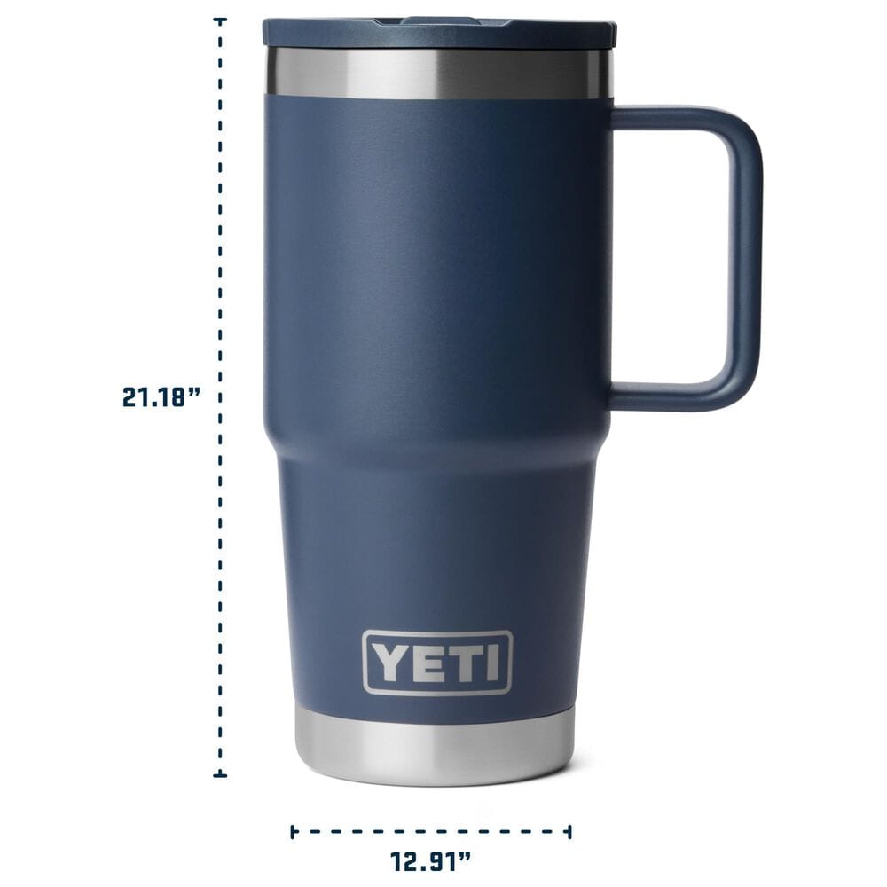 YETI Rambler 20 Oz Travel Mug with Color-Matched Straw Lid in Pampa Green, , large