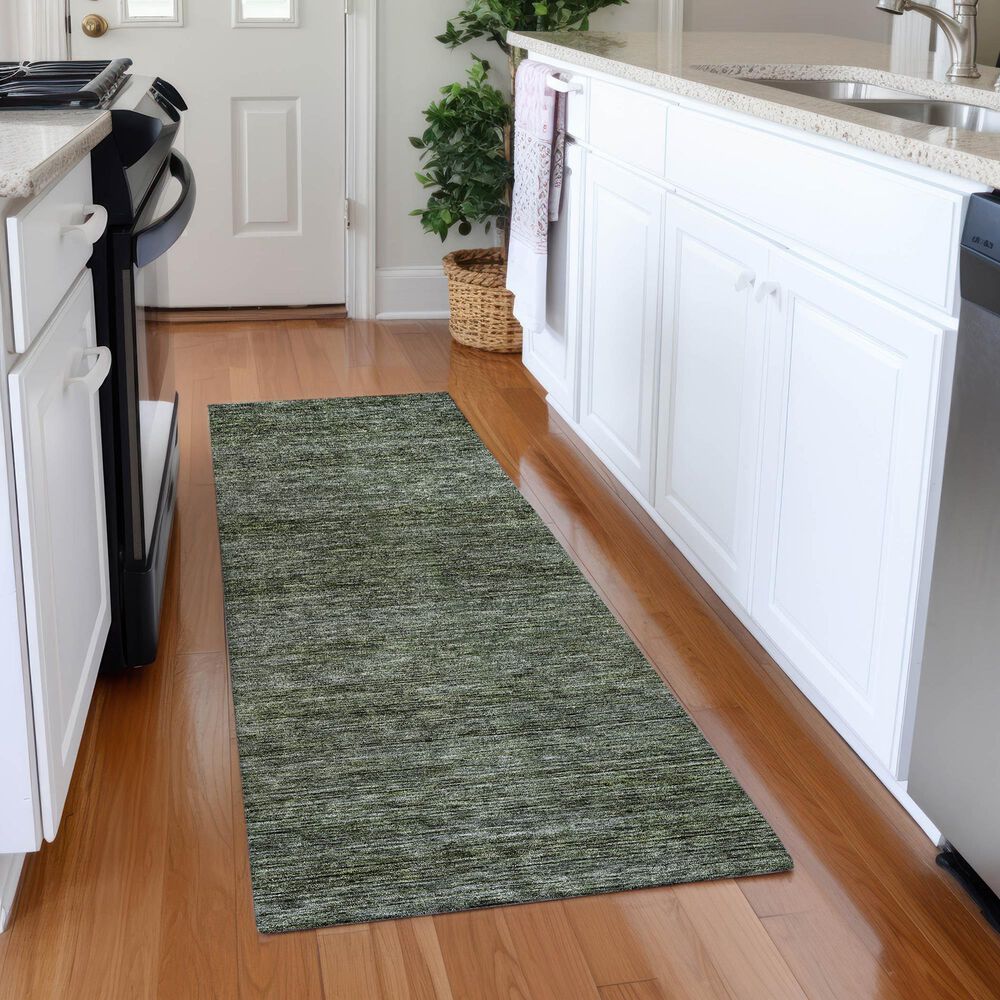 Dalyn Rug Company Soft Essentials Solid Basil 2"3" x 7"6" Indoor/Outdoor Runner, , large