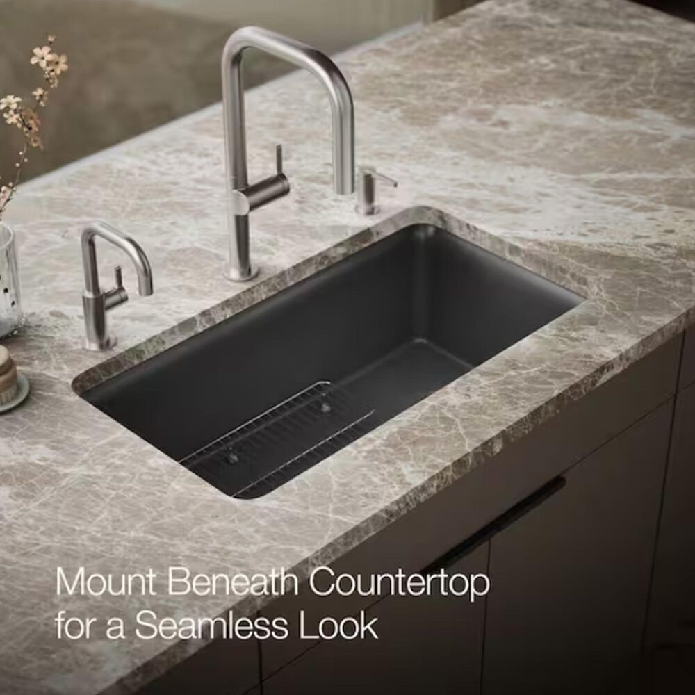 Kohler Cairn 33.5" Single Bowl Sink in Matte Graphite, , large