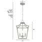 Hunter Laurel Ridge 12" 4-Light Lantern Pendant in Brushed Nickel, , large