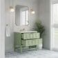 James Martin Vanities Emmeline 36" Single Vanity, Pistachio w/ 3 CM Parisien Bleu Top, , large