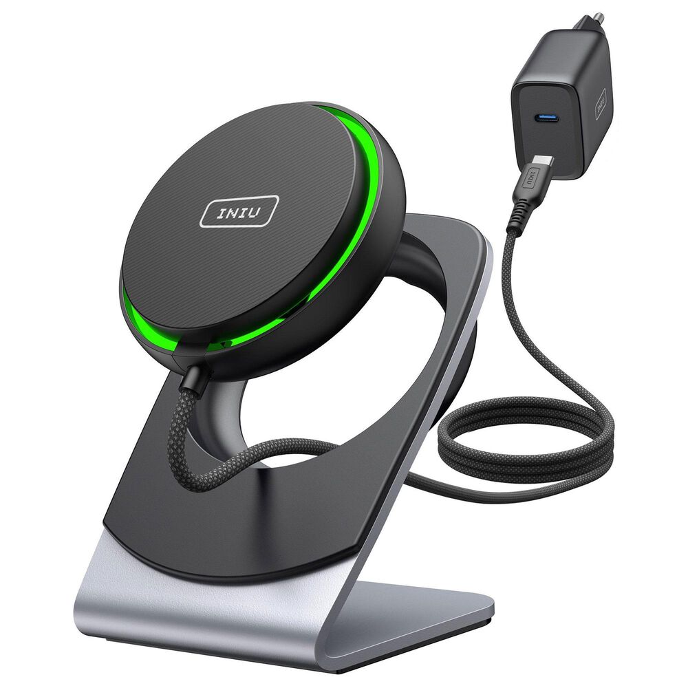INUI Magsafe Fast Charging Power Bank with Cooling Fan in Black, , large