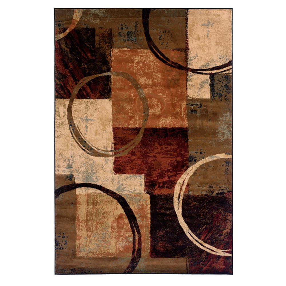 Oriental Weavers Hudson 2544B 1"10" x 3"3" Brown Scatter Rug, , large