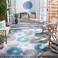 Safavieh Cabana CBN676B 8" x 10" Beige and Blue Indoor/Outdoor Area Performance Rug, , large