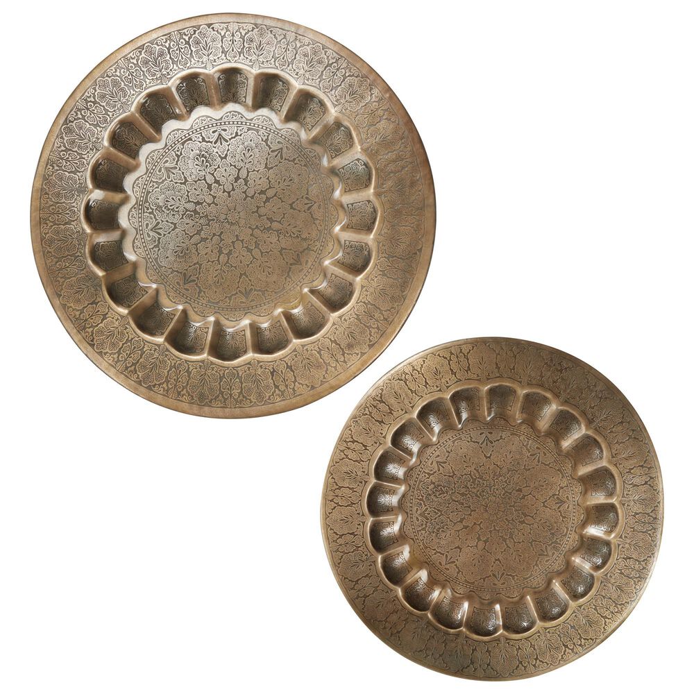 Maple and Jade 24" x 24" Wall Decor in Bronze (Set of 2), , large