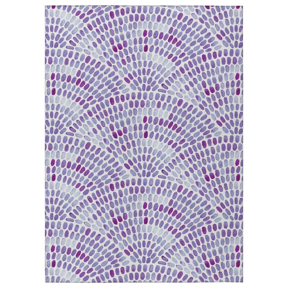 Dalyn Rug Company Seabreeze Geometric 8" x 10" Lavender Area Rug, , large