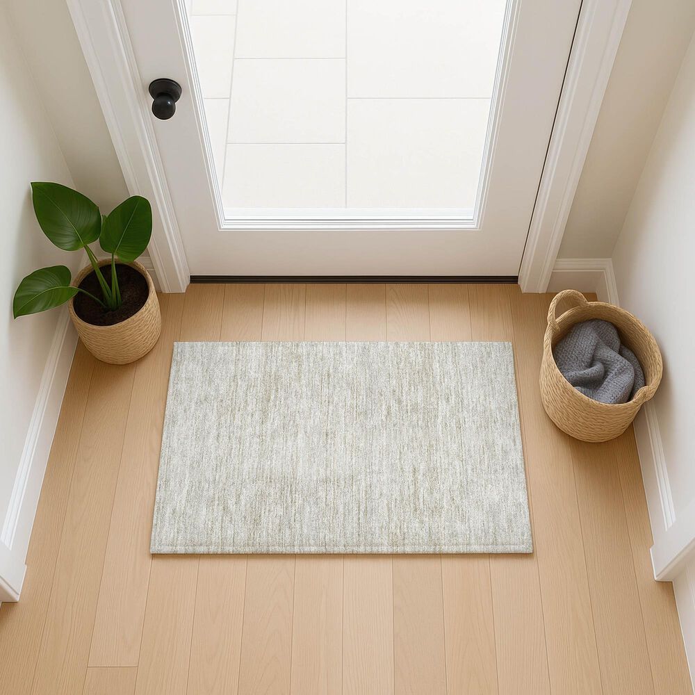 Dalyn Rug Company Soft Essentials Solid Ivory 2'6" x 3'10" Indoor/Outdoor Area Rug, , large