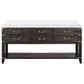 Lexora Home Norwalk 72" Double Bathroom Vanity in Brown Oak with White Cultured Marble Top and Rectangle Sink, , large