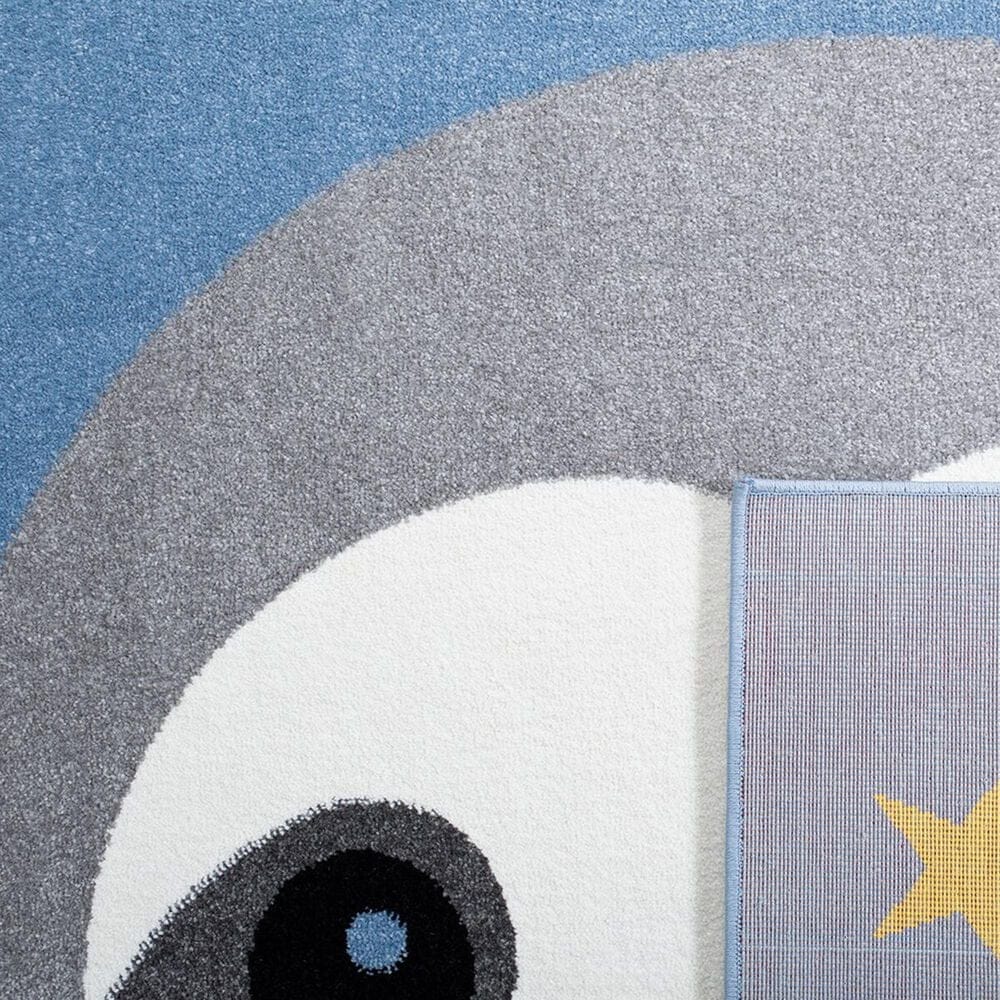 Safavieh Carousel Outer Space 6&#39;7&quot; Square Blue and Grey Kids  Area Rug, , large