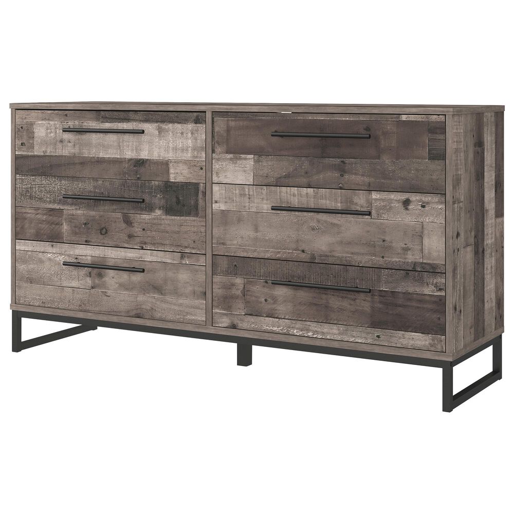 Ashley Neilsville 6-Drawer Dresser in Multi Gray and Dark Brown, , large