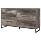 Ashley Neilsville 6-Drawer Dresser in Multi Gray and Dark Brown, , large