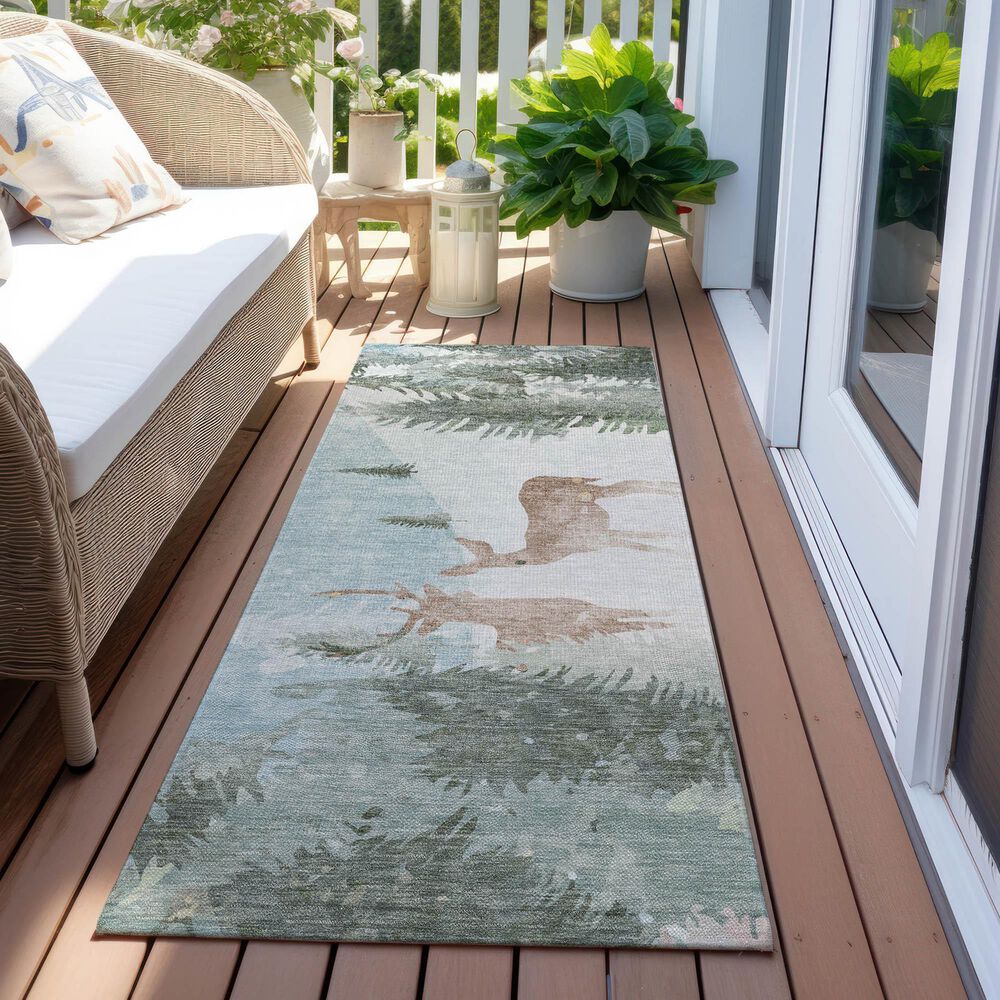 Dalyn Rug Company Wonderland WN29 2&#39;3&quot; x 7&#39;6&quot; Sky Indoor/Outdoor Runner, , large