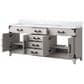 Lexora Home Laurel 72" Double Bathroom Vanity in White Oak with White Carrara Marble Top and Rectangular Sinks, , large