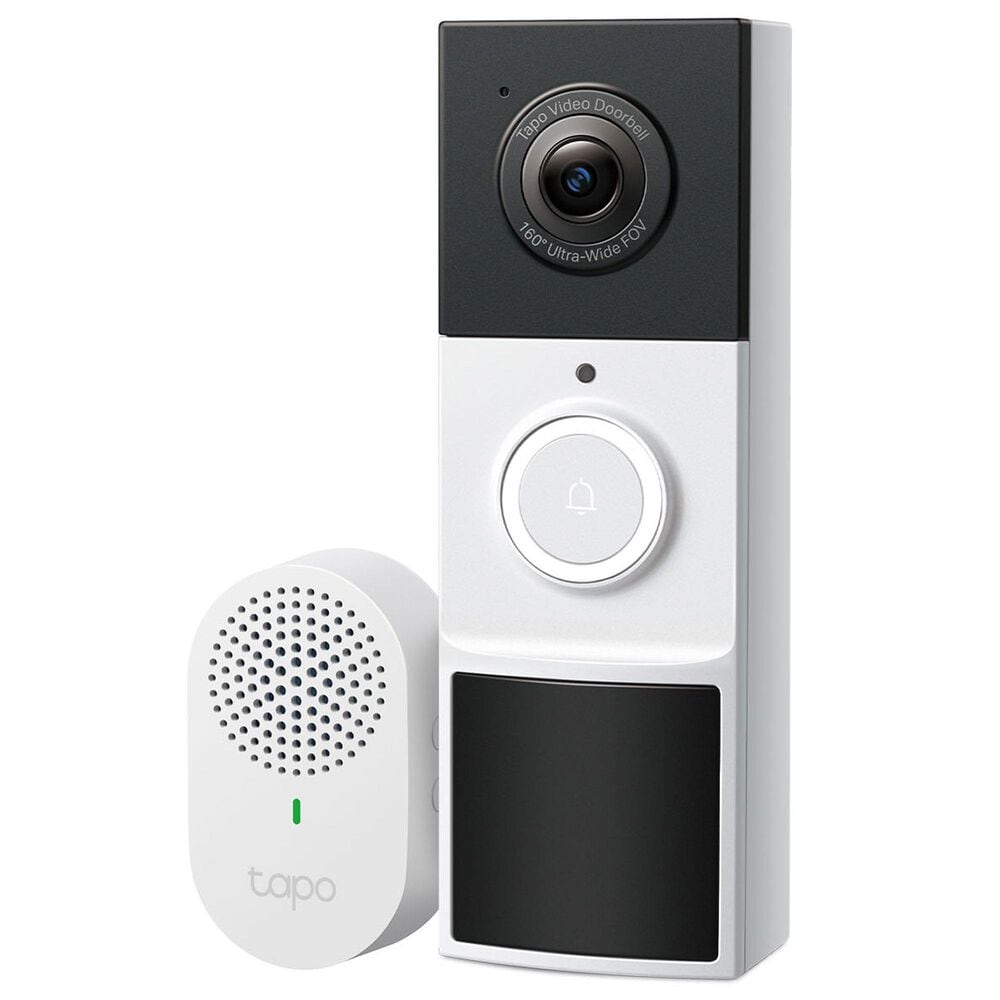TP-Link Tapo 2K Smart Wi-Fi Doorbell Camera in White, , large