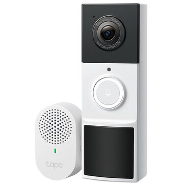 TP-Link Tapo 2K Smart Wi-Fi Doorbell Camera in White, , large