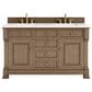 James Martin Vanities Brookfield 60" Double Bathroom Vanity in Pecan with 3 cm White Zeus Quartz Top and Rectangular Sinks, , large