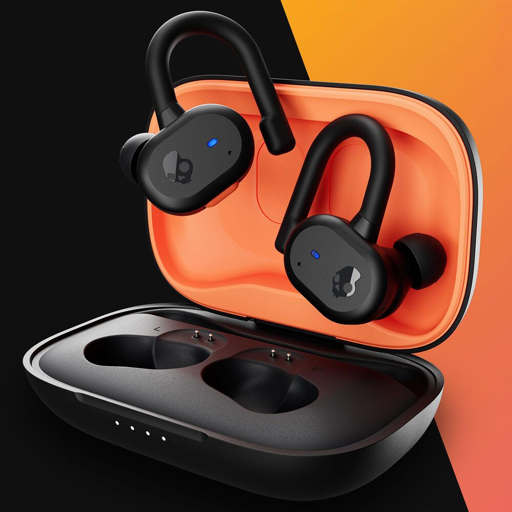 Skullcandy Push Active True Wireless Earbuds in Black and Orange, , large