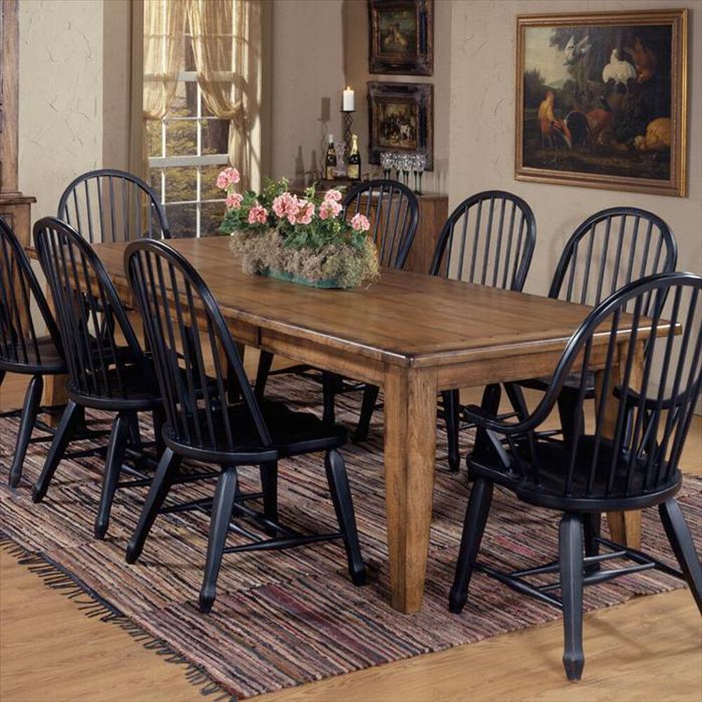 Belle Furnishings Treasures Rectangular Leg Table in Rustic Oak - Table Only, , large