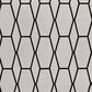 Maple and Jade Geometric Foldable Three Panel Fireplace Screen with Mesh Netting in Matte Black, , large
