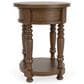 Riverside Furniture Eastlake Round Chairside Table in Whiskey Oak, , large