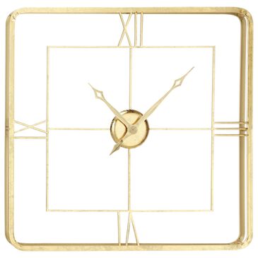 Maple and Jade 36" Abstract Wall Clock in Gold, , large