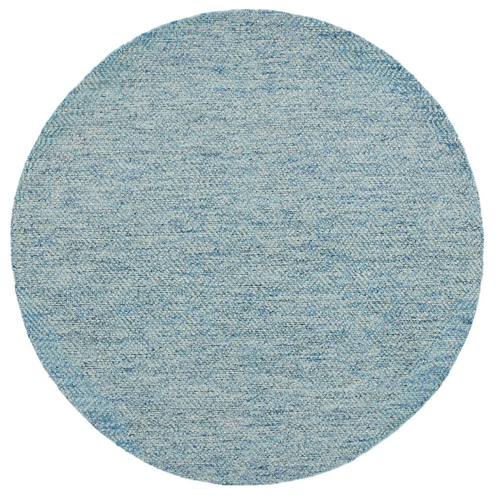 Safavieh Natura NAT503B 7" Round Blue Area Rug, , large