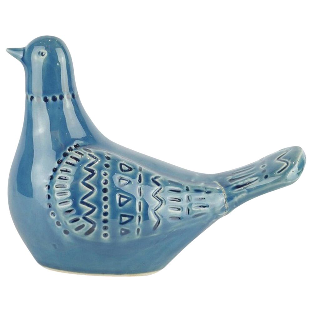 Sagebrook Home 8" Dove Figurine in Blue, , large