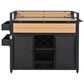 HOMLUX 53" Wicker Outdoor Kitchen Island in Black Brown, , large