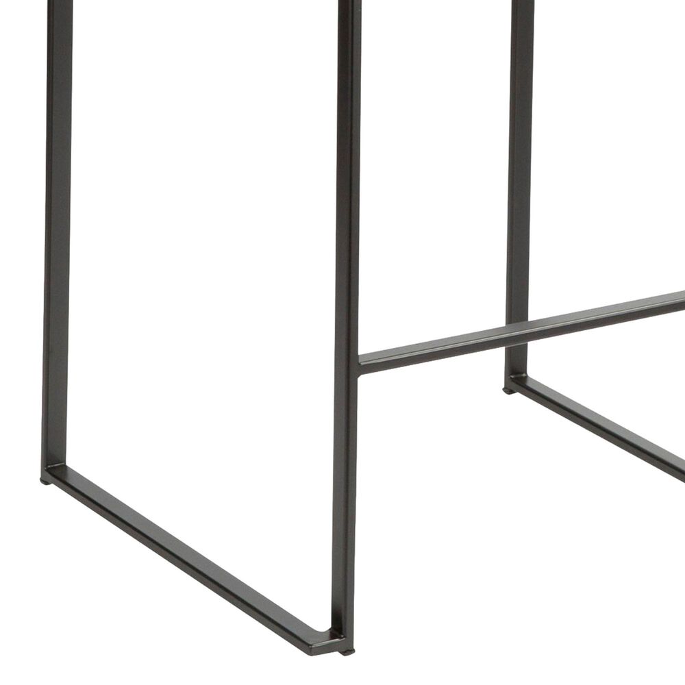 LumiSource Fuji Stackable Counter Stool with Black Faux Leather Cushion in Black &#40;Set of 2&#41;, , large
