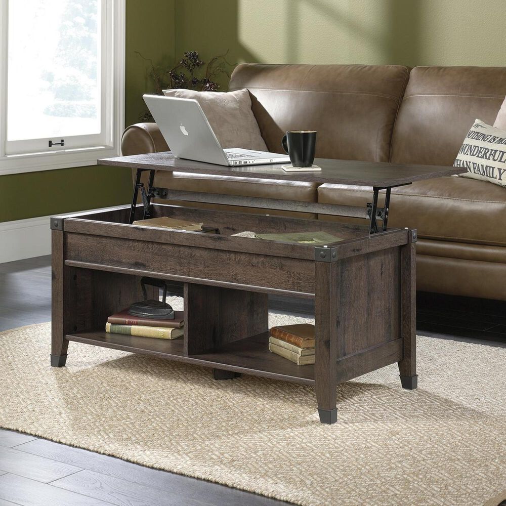 Sauder Carson LiftTop Coffee Table in Coffee Oak Nebraska