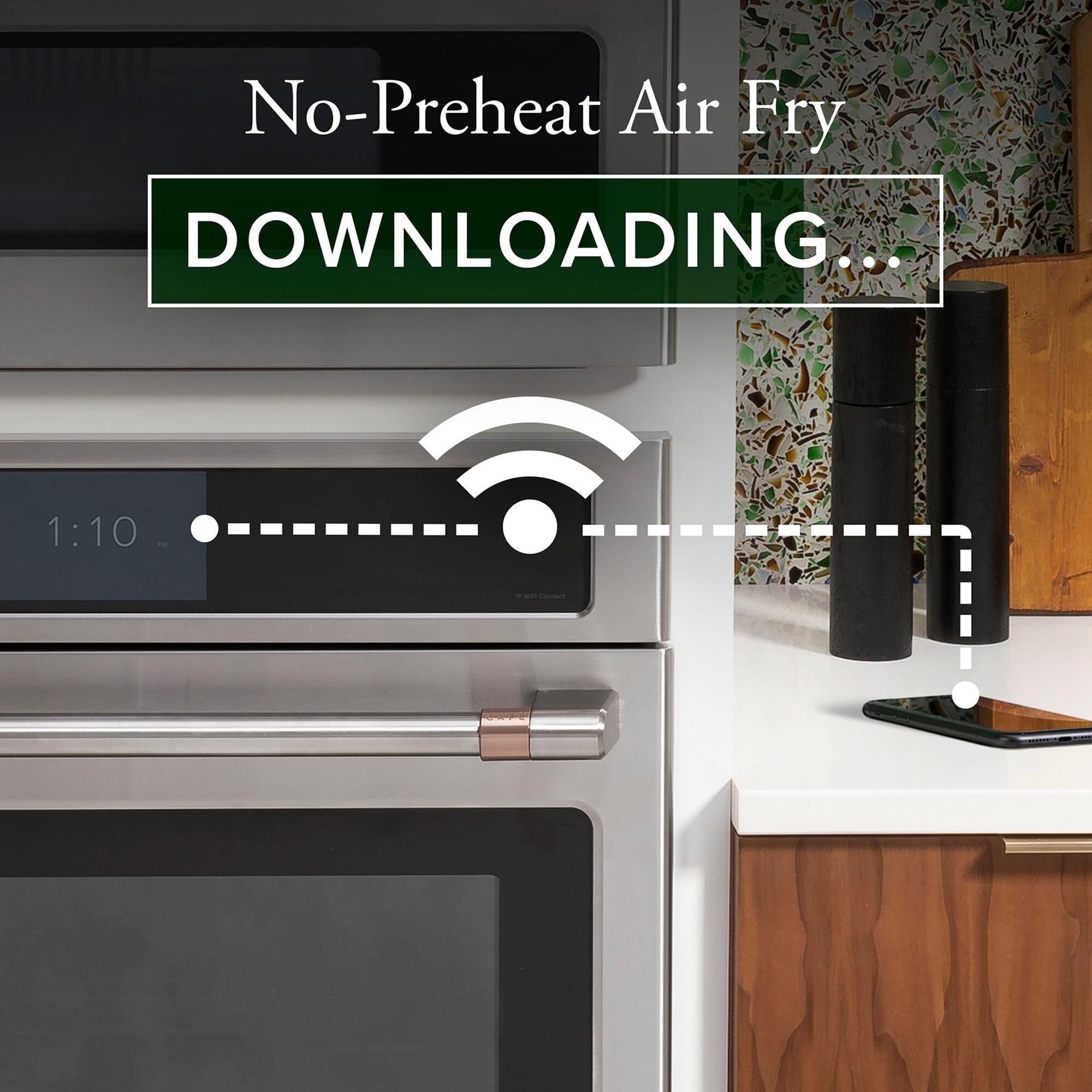 Ge double wall oven sales with air fryer