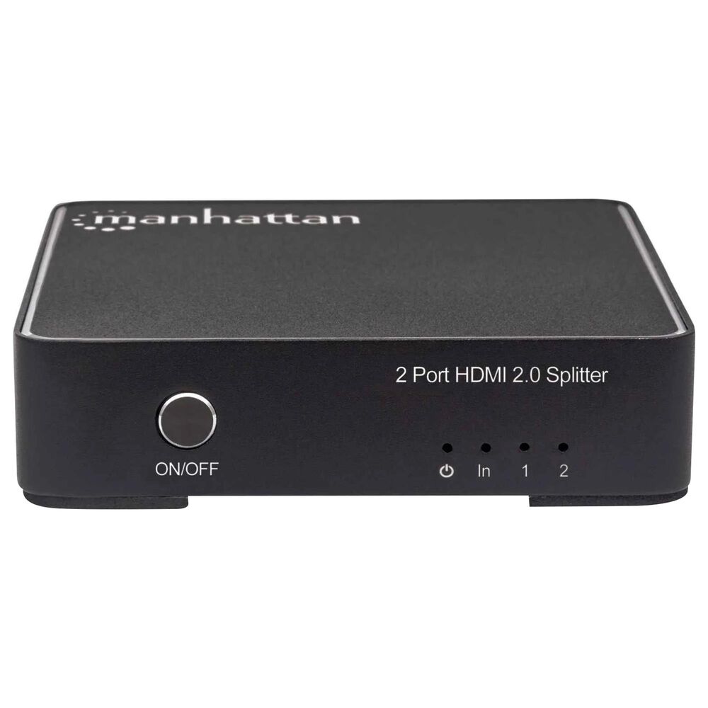 Manhattan 4K 2-Port HDMI Splitter with 4K 60Hz in Black, , large