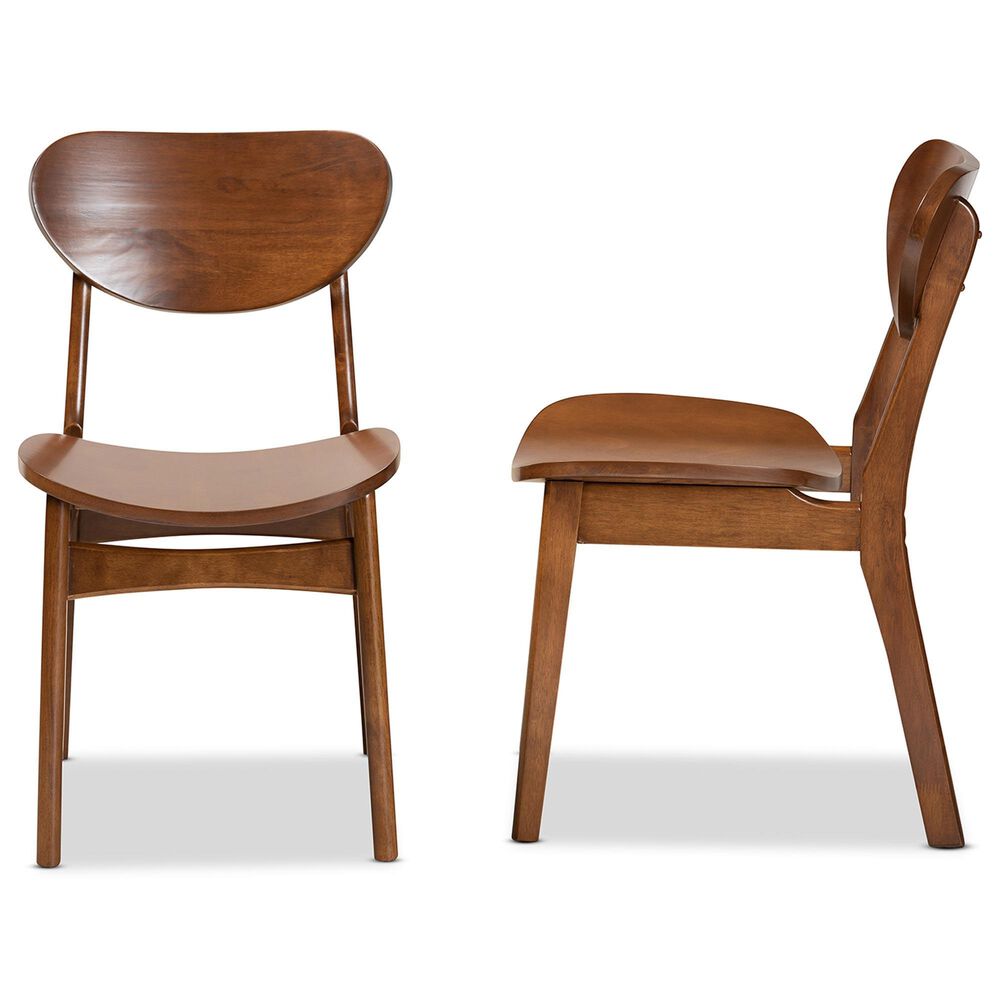 Baxton Studio Katya Side Chair in Walnut Brown (Set of 2), , large