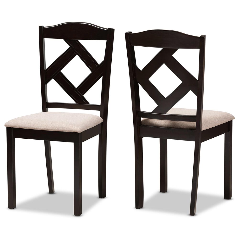 Baxton Studio Ruth Side Chair in Dark Brown (Set of 2), , large