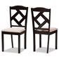 Baxton Studio Ruth Side Chair in Dark Brown (Set of 2), , large