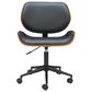 Zuo Modern Flex Low Back Office Chair with Black Faux Leather in Black and Walnut, , large