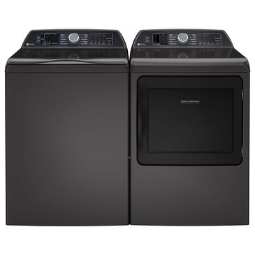 GE Profile 5.4 Cu. Ft. Top Load Washer with Impeller and 7.3 Cu. Ft. Smart Gas Dryer in Diamond Gray , , large