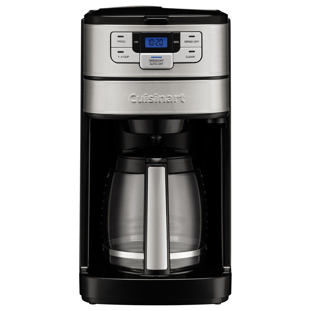 Cuisinart 12-Cup Automatic Grind and Brew Coffee Maker in Black and Stainless Steel, , large