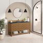 James Martin Malibu 60" Single Bathroom Vanity in Amber Birch with 3 cm Charcoal Soapstone Quartz Top and Rectangular Sink, , large