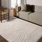 Jaipur Eva Newlyn 5" x 8" Morganite, Oatmeal, French Oak, Coconut Cream and Licorice Area Rug, , large