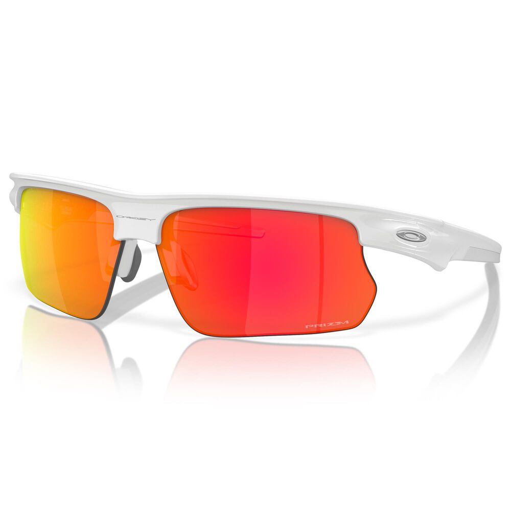 Oakley Sunglasses Bisphaera Sunglasses with Prizm Ruby Lenses in Polished White, , large