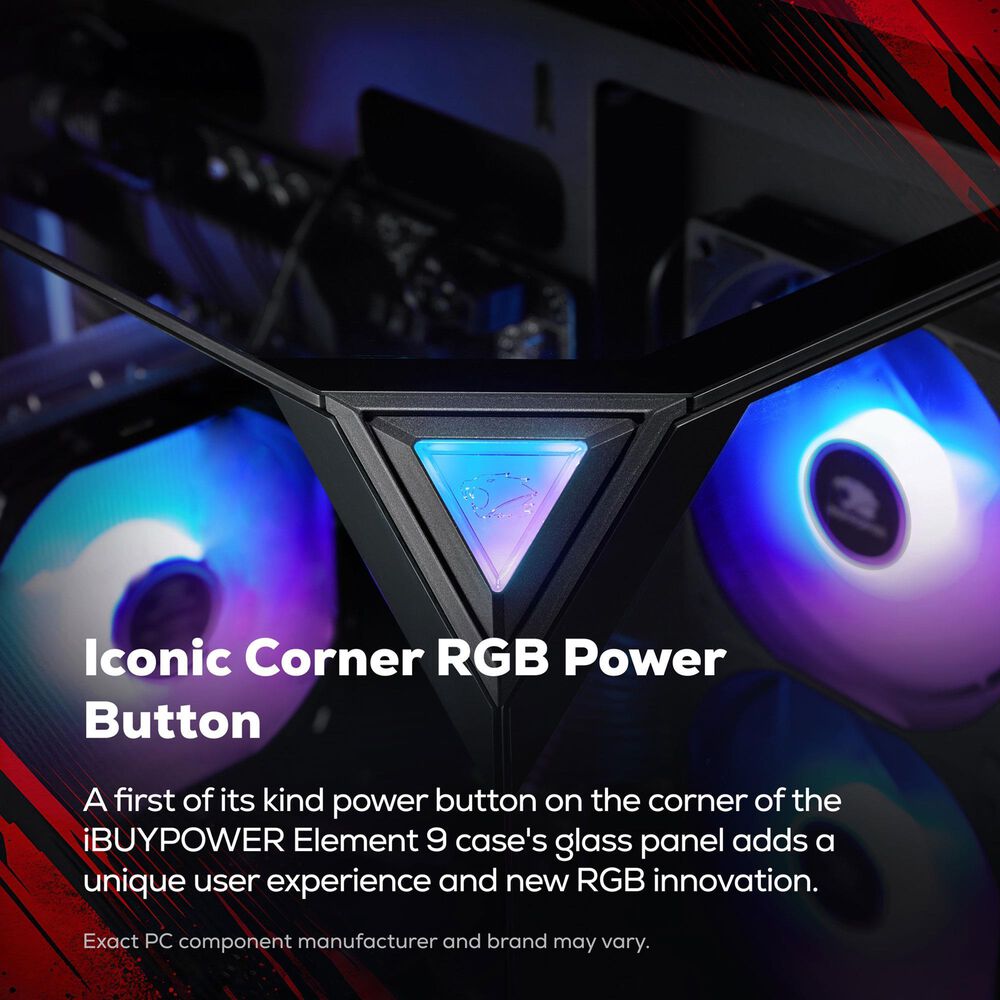 iBUYPOWER Element 9 Gaming Desktop PC | Intel Core Ultra 7 265F - 32GB RAM - NVIDIA GeForce RTX 5060Ti Graphics - 1TB SSD in Black, , large