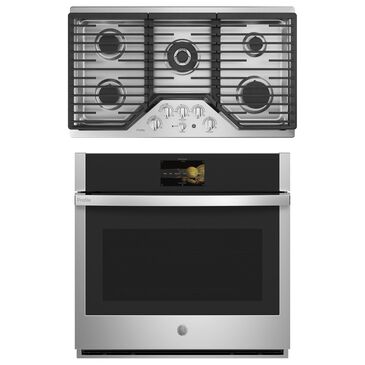 GE Profile 2-Piece Kitchen Package with 30" Built-In Single Wall Oven and 36" Gas Cooktop in Stainless Steel, , large
