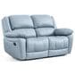 Furniture of America Glarus Manual Reclining Loveseat in Powder Blue, , large