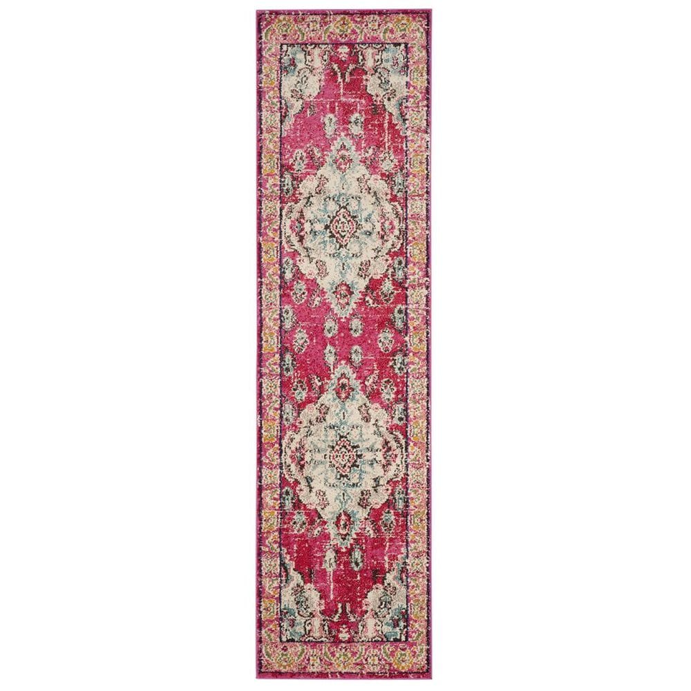 Safavieh Monaco MNC243D-214 2"2" x 14" Pink/Multi Runner, , large