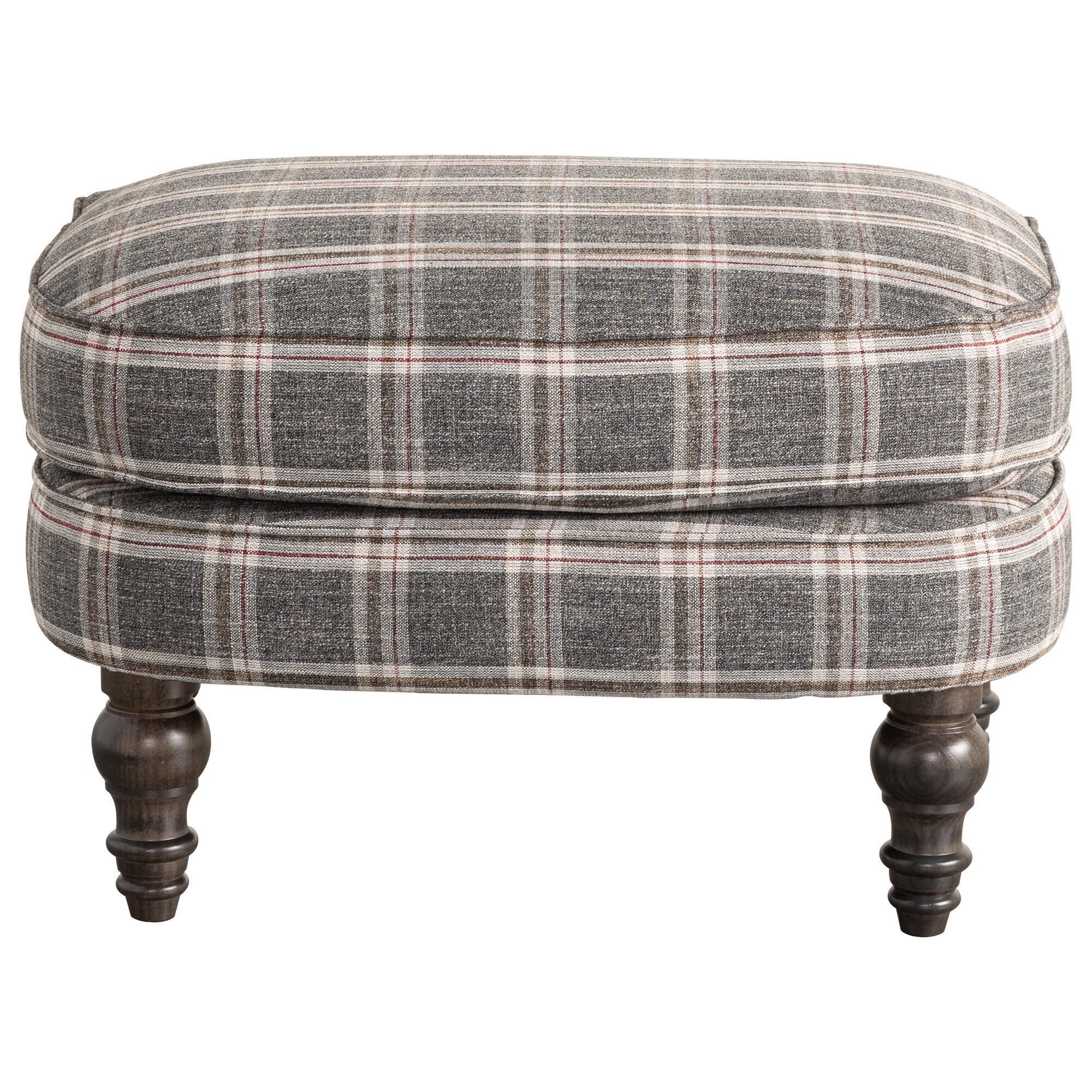 Plaid ottoman hotsell