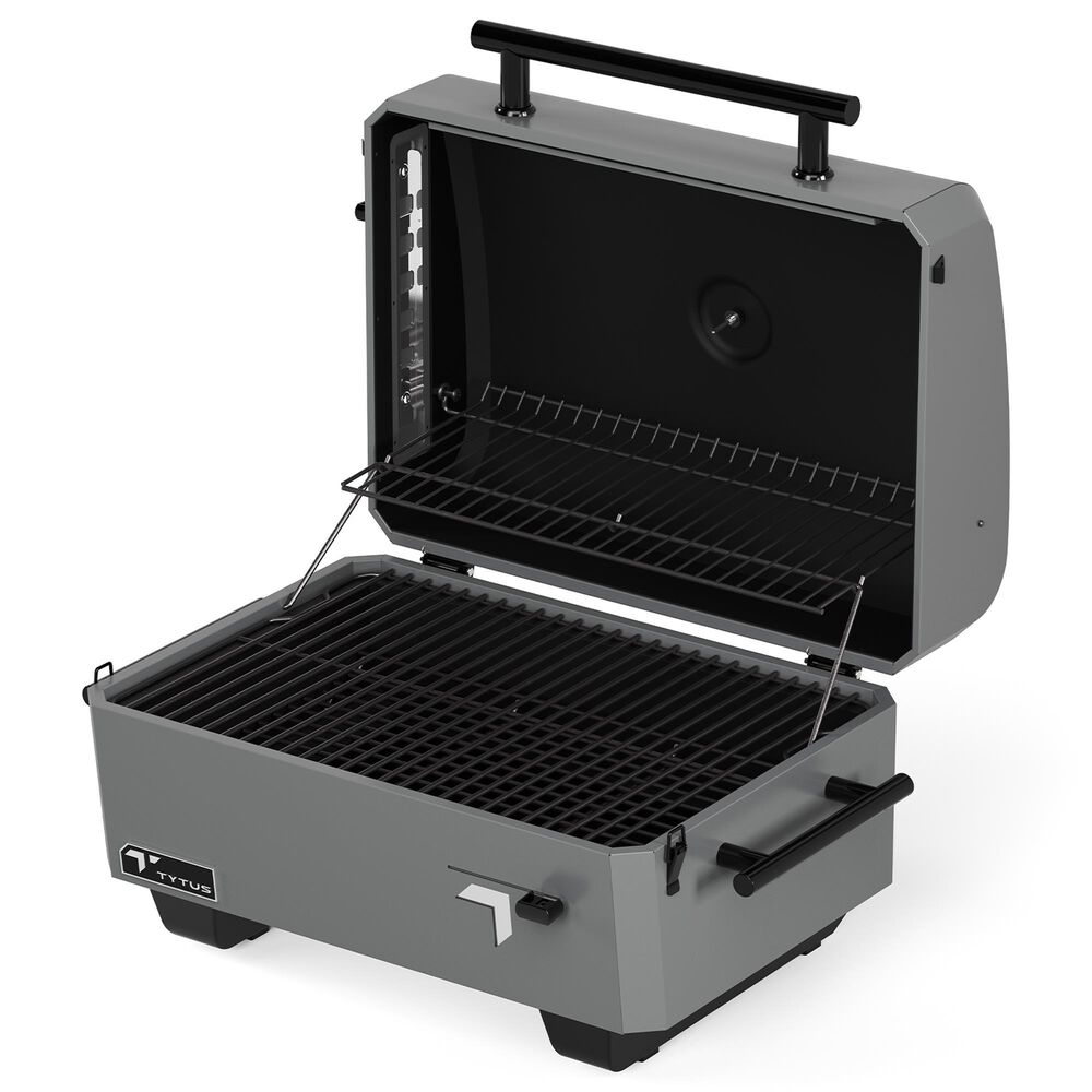 TYTUS Emberwood Portable Charcoal Grill in Gunmetal Gray, , large
