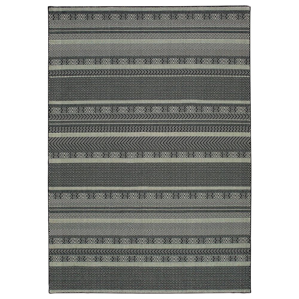 Oriental Weavers Luna 1802K 9"10" x 10"10" Black and Ivory Area Rug, , large