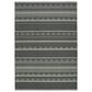 Oriental Weavers Luna 1802K 9"10" x 10"10" Black and Ivory Area Rug, , large