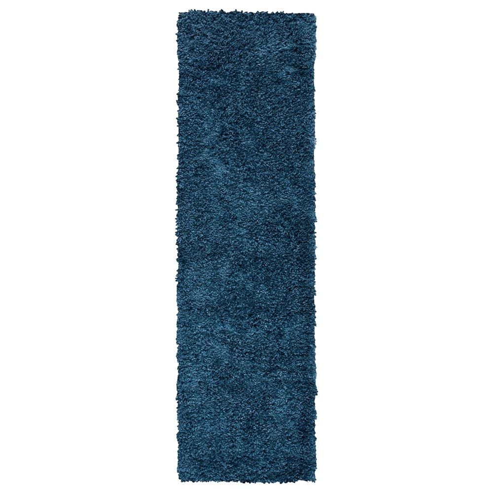 Safavieh August Shag AUG200M 2" x 7" Navy Runner, , large